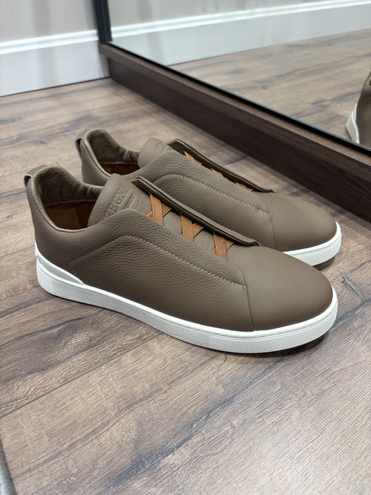 Кроссовки Zegna, Loro piana 1:1 копия. Подарок. кожа. Качество топ