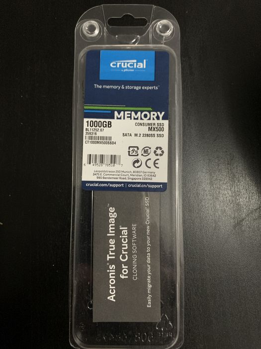 SIGILAT Solid State Drive SSD Crucial MX500 de 1TB M.2 SATA3