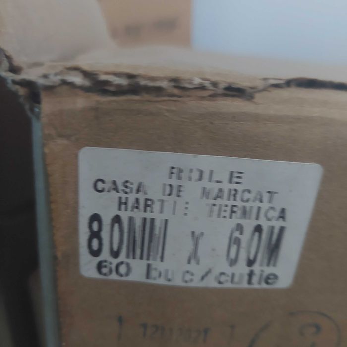Role Hârtie Termică 80mm x 60m - Case Marcat / POS (Noi)