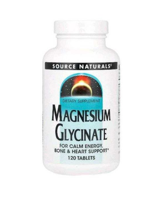 Магний глицинат,Source Naturals, 200мг, 120 таблеток
