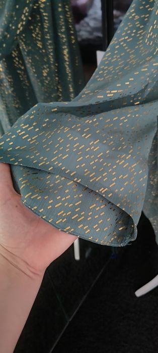 Rochie H&M verde cu auriu XL