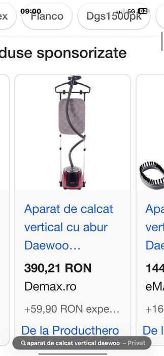 Aparat de calcat vertical cu aburi