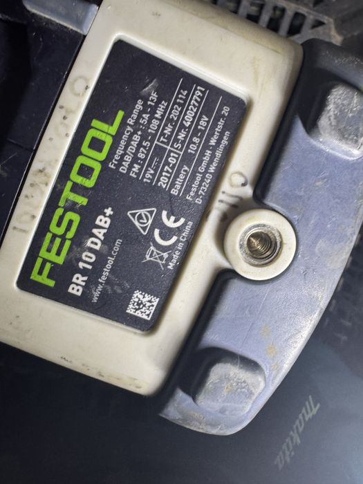 Radio festool BR 10 DAB+ bluetooth cu batetie de 4ah