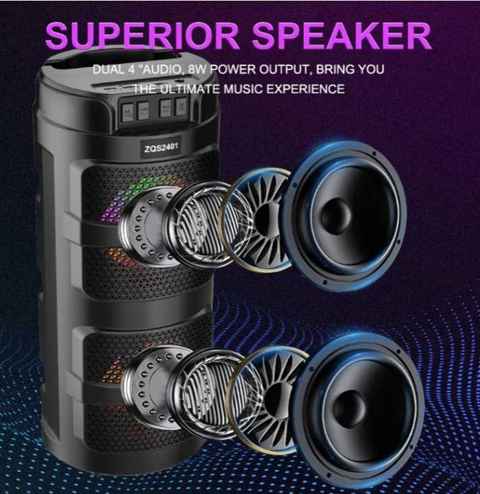 Boxa 2 speakers RGB Light, 1500 mAh baterie