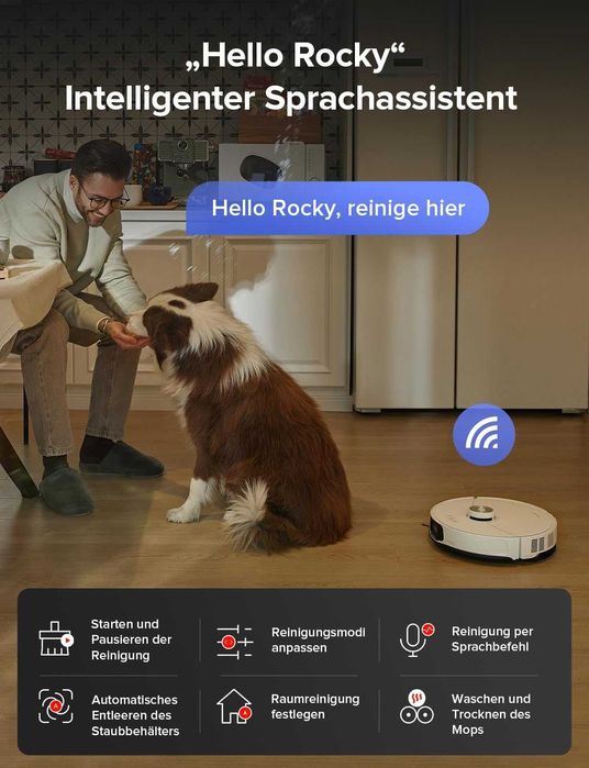 Нова AI Прахосмукачка Робот с Моп Xiaomi Roborock, S8 MaxV Ultra, 2 години Гаранция, 3D Мапинг, 5200 mAh, Сухо и Мокро Почистване