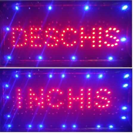 PANOU LED Afisare Deschis - Inchis cu buton pentru schimbare mesaj