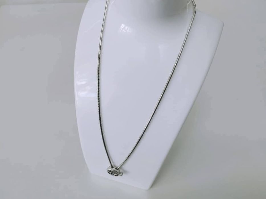 Colier lant argint 925 cu pandantiv peste cu pietre