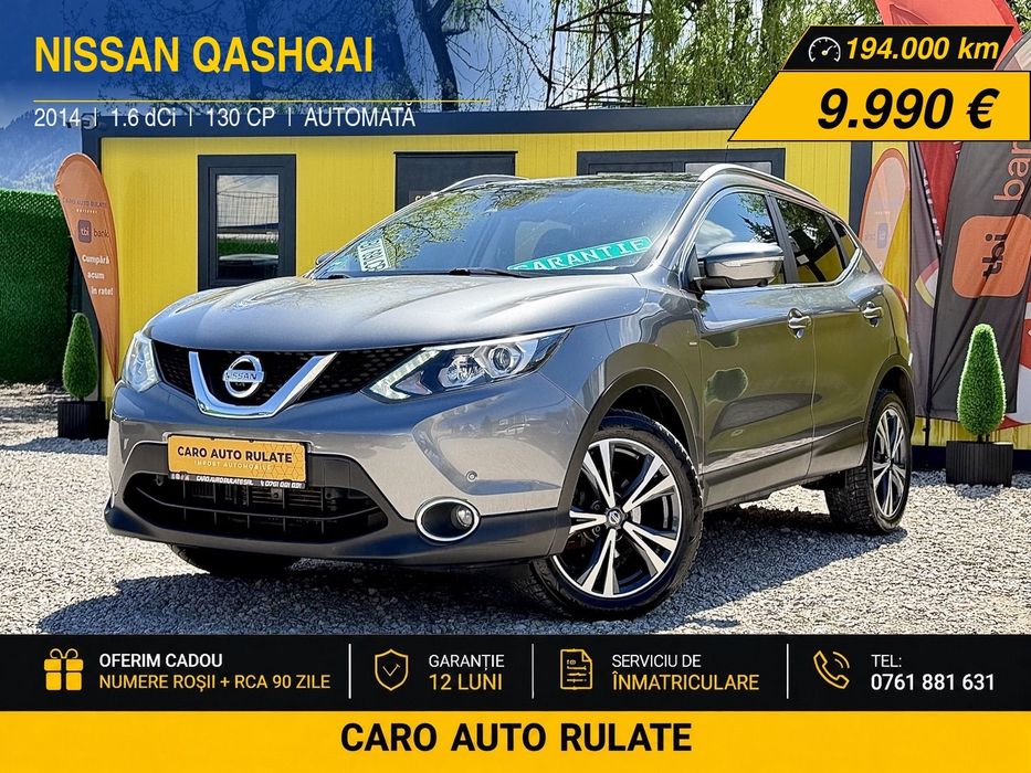 Nissan Qashqai 2014-1.6 dCi 130 Cp Automat-TEKNA 360-Km Reali-Parc Auto-Rate-GARANTIE