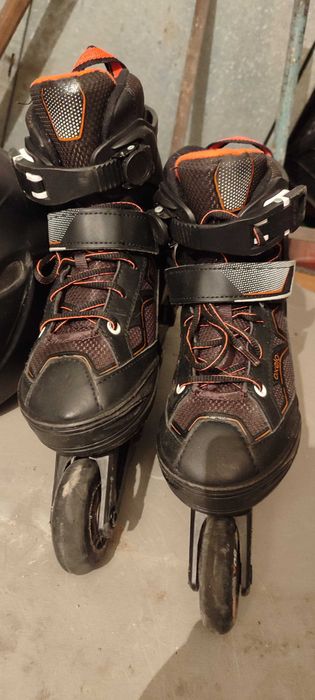 Ролери Oxelo Fit 3 JR Black Orange размер 35-38 с Каска Giro