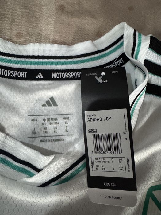 tricou formula 1 mercedes alb xxl