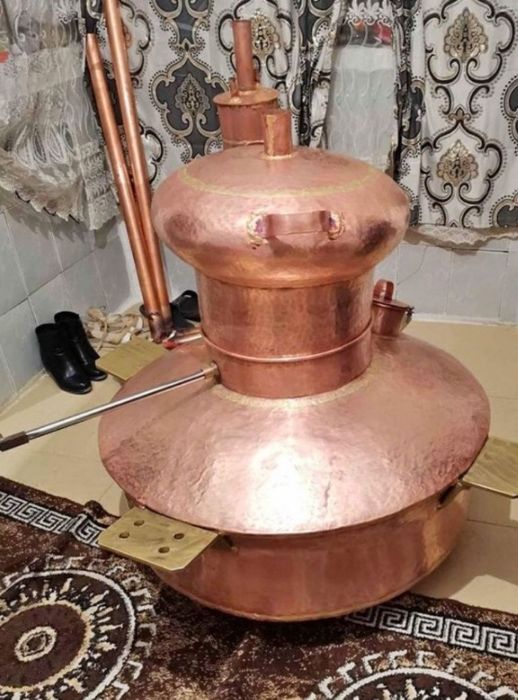 Vand cazan de 90 l din cupru alimenatr