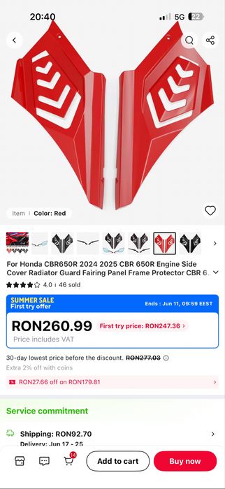 Accesoriu Honda Cbr 650r