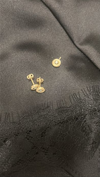 Пуссеты, кулон с брилиантами, 750 пробы