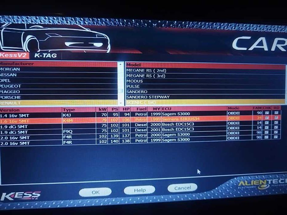 чип тунинг , обд ремап бензин Рено