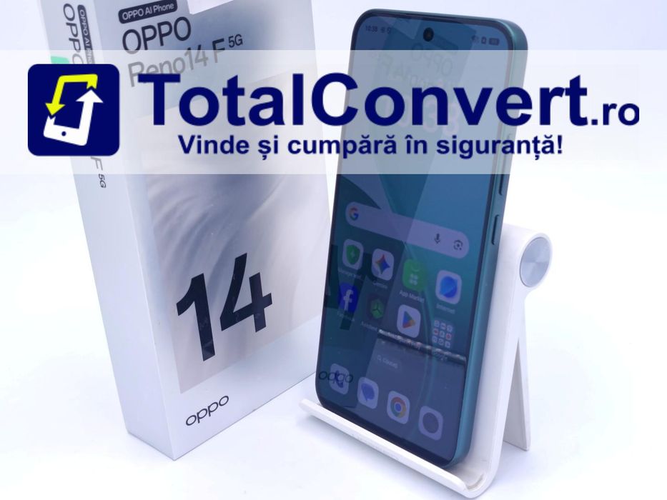 Oppo Reno14 F 256GB Luminouse Green 8GB, Garantie 24 luni | #D96909