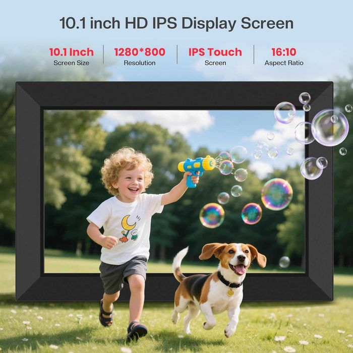 Frameo 10.1" Смарт дигитална фоторамка – WiFi, Touch Screen 32GB памет