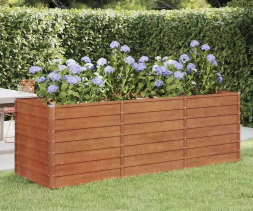 vidaXL Garden Raised Bed Rusty 240x80x77 cm Corten Steel