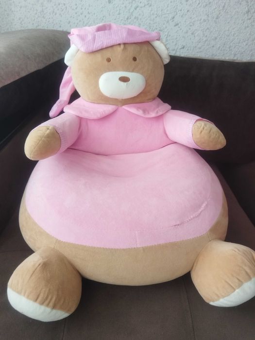 Детски пуф Мече и Слонче