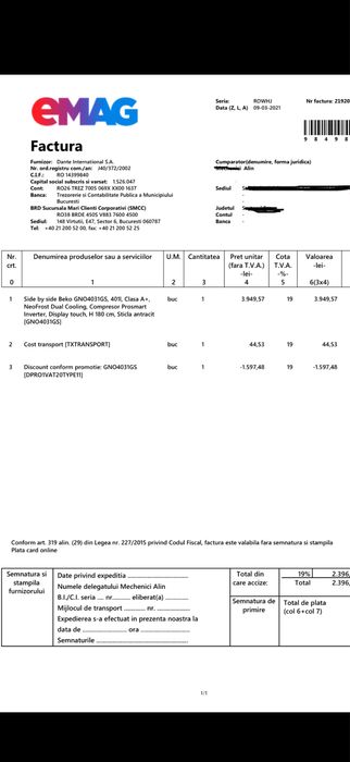 De vanzare side by side BEKO  !