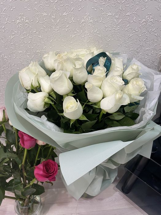 Роза белый 25штук
