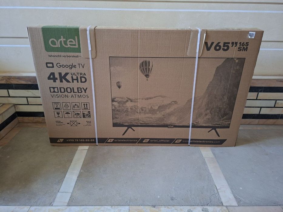 Artel smart tv 65 4K yangi karobkadan ochilmagan holi
