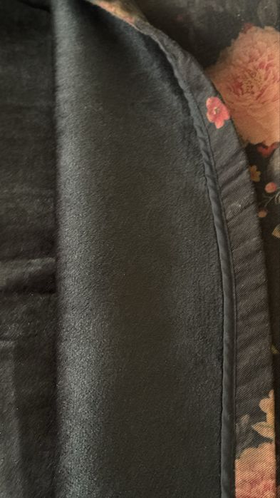 Зимна пола Gang, one size, капитониран плат, черна на цветя