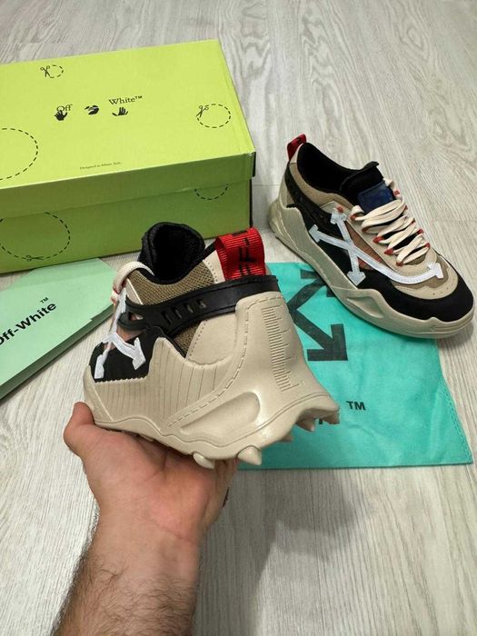 Adidasi OFF White Odsy 1000 | Negru-bej Adidasi Baieti |Fete Model Nou