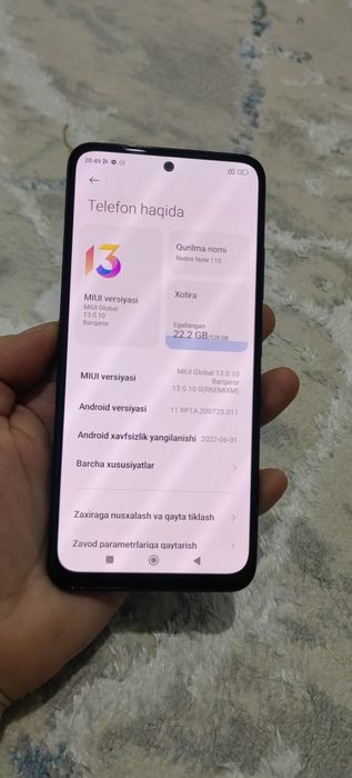 Redmi not 11s sotiladi