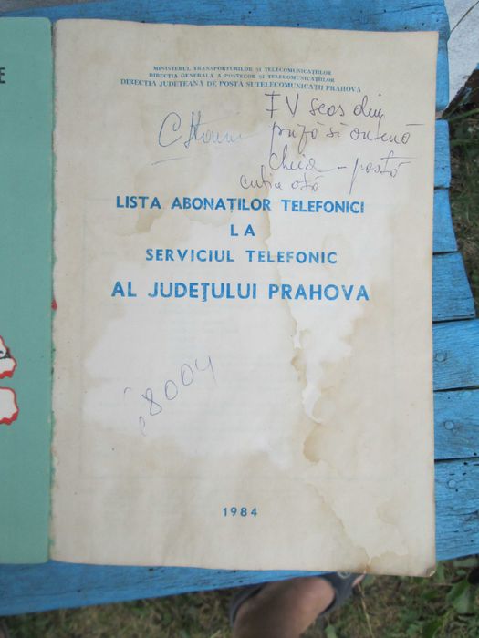 Carte de telefoane Prahova din anii 80