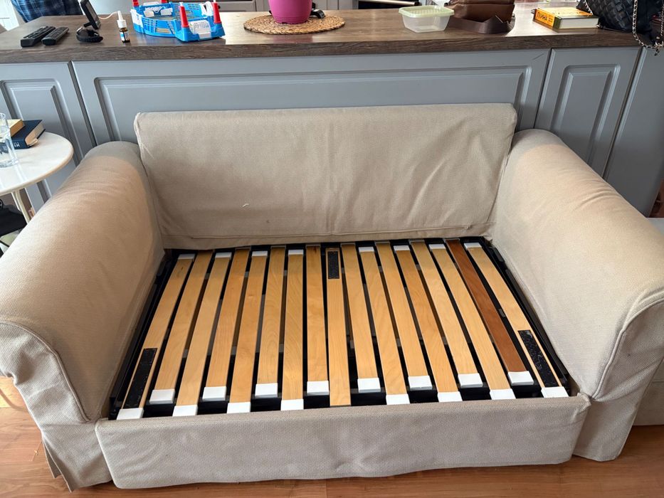 Двуместен разтегателен ikea ektorp с ракла