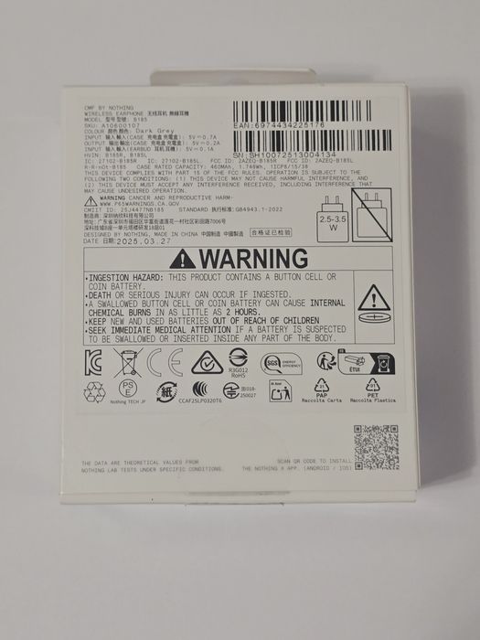 Casti In-Ear CMF Buds 2a,  Bluetooth, ANC 42 dB