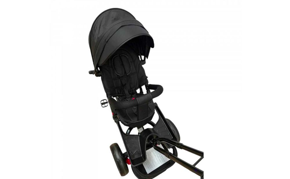 Tricicleta copii cu pozitie de somn muzica / lumini 8 luni-4 ani NEGRU
