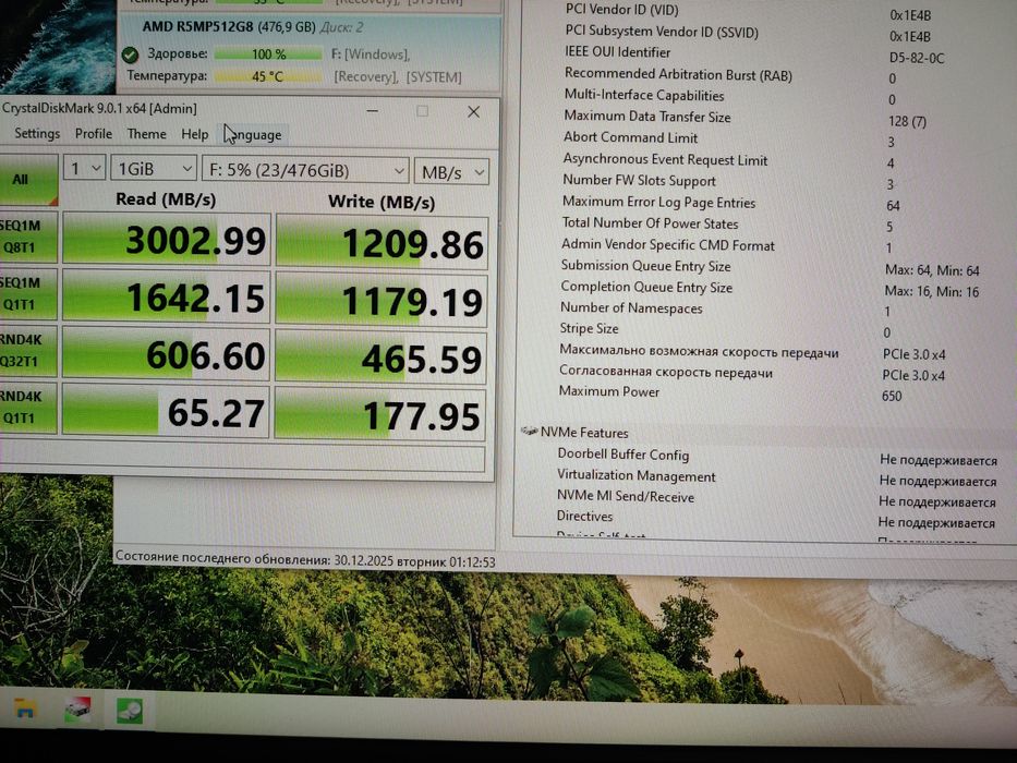 Новый M2 NVMe SSD 512ГБ + Windows 11 (ссд диск)