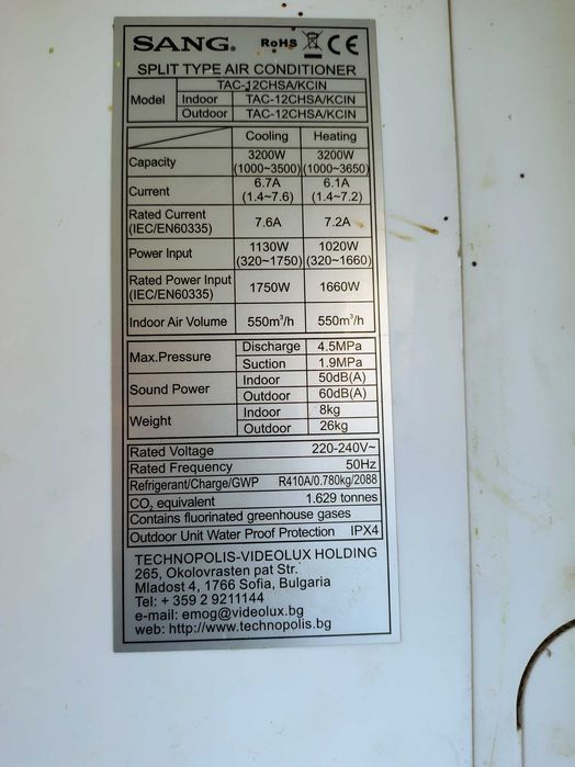 Външно тяло SANG 12ка 100лв.