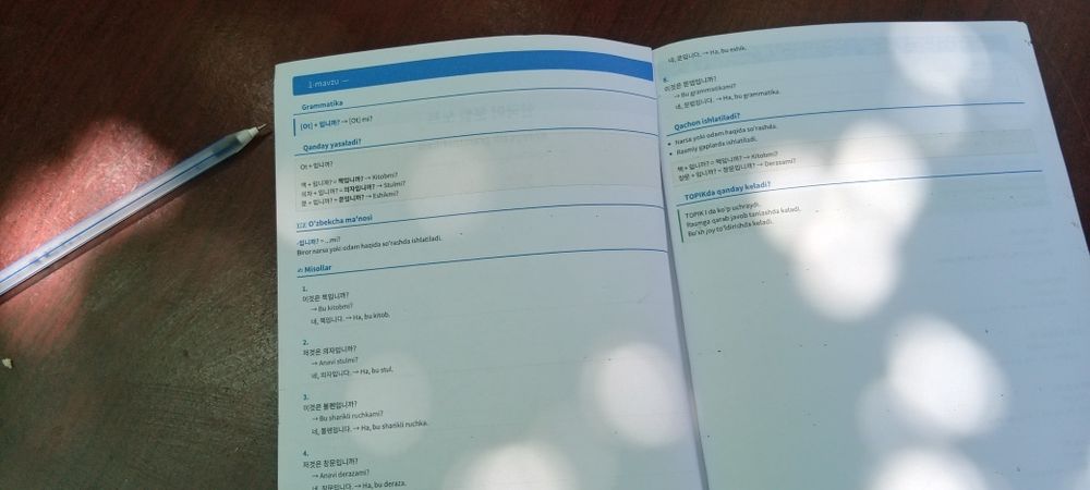 Koreys tili grammatikasi kitobi (TOPIK 1)
