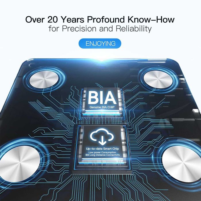 Смарт кантар Vitafit с Bluetooth измерване на мазнини