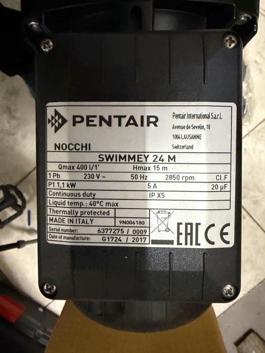 Pompa filtrare piscina PENTAIR SWIMMEY 24 M