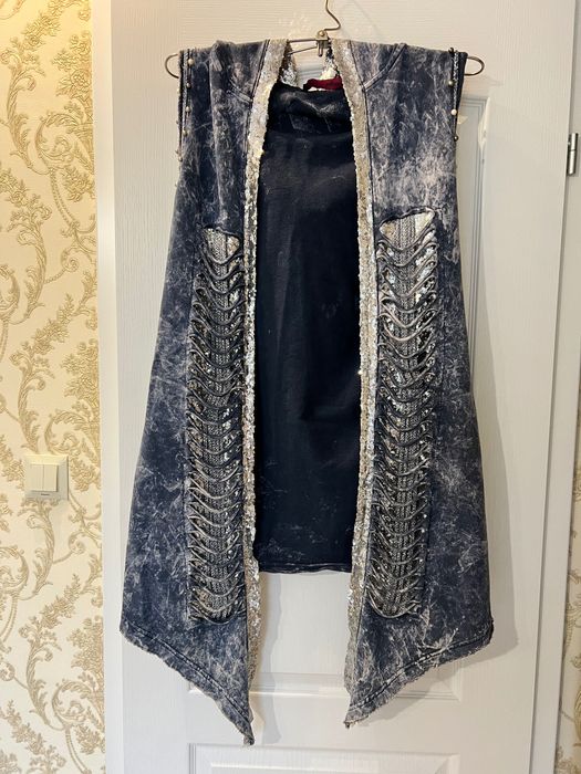 Дамски лъскав елек