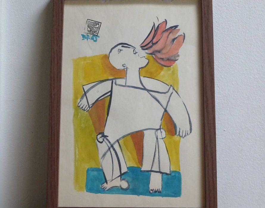 Sami BRISS ‘Strigat’- Tablou in texnica mixta