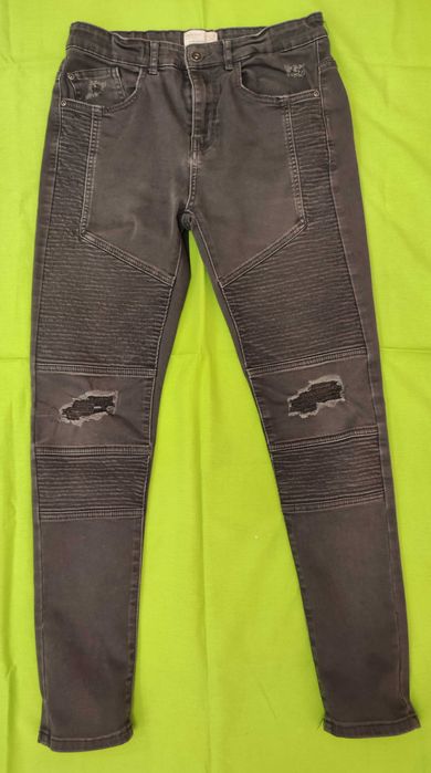 Дънки S -размер, дънки Zara 164, графитено сиви дънки 164см