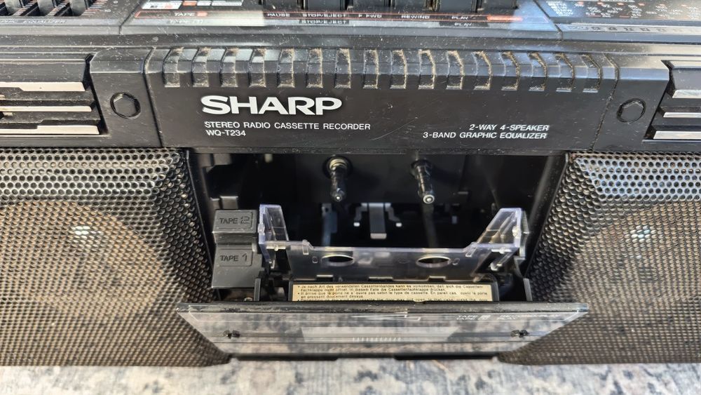 Radiocasetofon Sharp double cassette