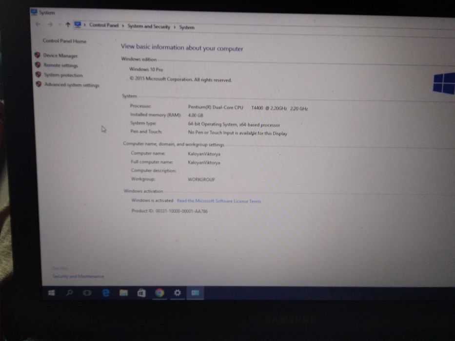 Laptop Samsung SA31