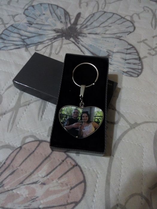 Подарък за Коледа - ключодържател с надпис или снимка