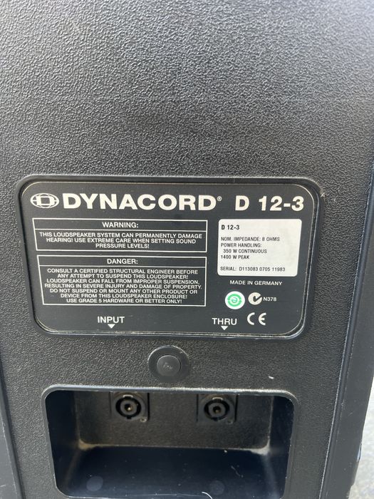 Vand boxe dynacord D-lite D12.3
