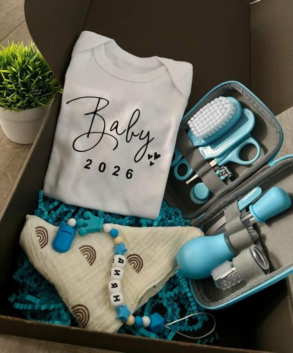 Луксозна кутия за новородено „Нежно начало“ – за момче