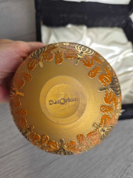 Scrumieră lux Decorium Aur 24K , cutie catifea