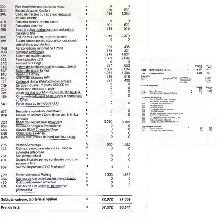 BMW 525d xDrive Luxury Line F10 – Full Opțiuni – Stare impecabilă