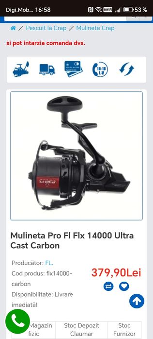 Lansete East Shark și Mulinete FL 14000