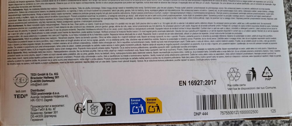 Piscina gonflabila cu 2 inele, 262×175×51 cm