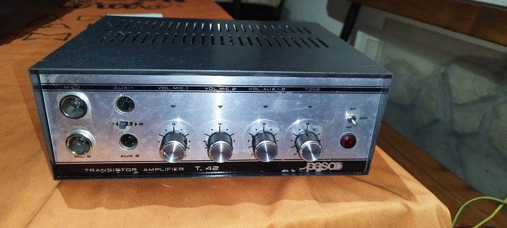 Paso тонколони, транзисторен усилвател, микрофон